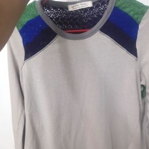 Free People Women's Rainbow Knit Top - White Combo - Large